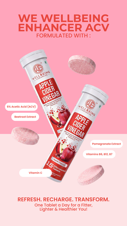 Wellbeing Enhancer Apple Cider Vinegar Effervescent Tablets | Digestion & Daily Wellness Support