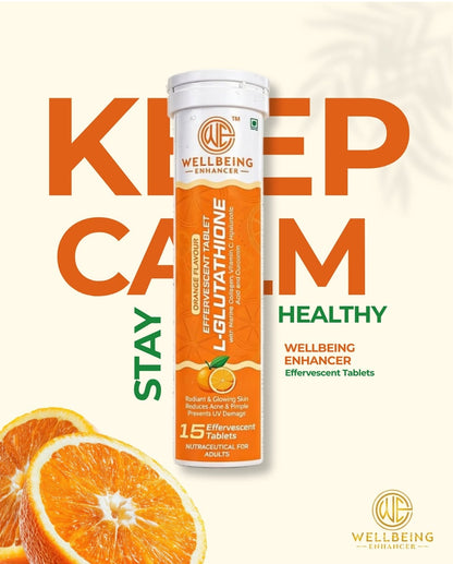 Wellbeing Enhancer L-Glutathione Effervescent Tablets | Skin Glow, Collagen & Antioxidant Support