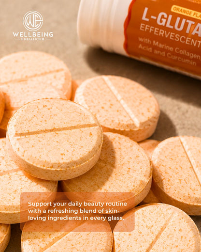 Wellbeing Enhancer L-Glutathione Effervescent Tablets | Skin Glow, Collagen & Antioxidant Support