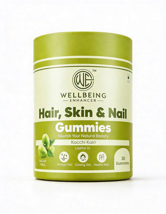 Wellbeing Enhancer Hair, Skin & Nail Gummies | Biotin Gummies for Hair Growth, Glowing Skin & Strong Nails