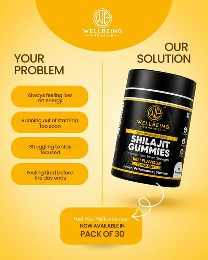 Wellbeing Enhancer Pure Himalayan Shilajit Gummies | Sugar-Free Energy & Stamina Support
