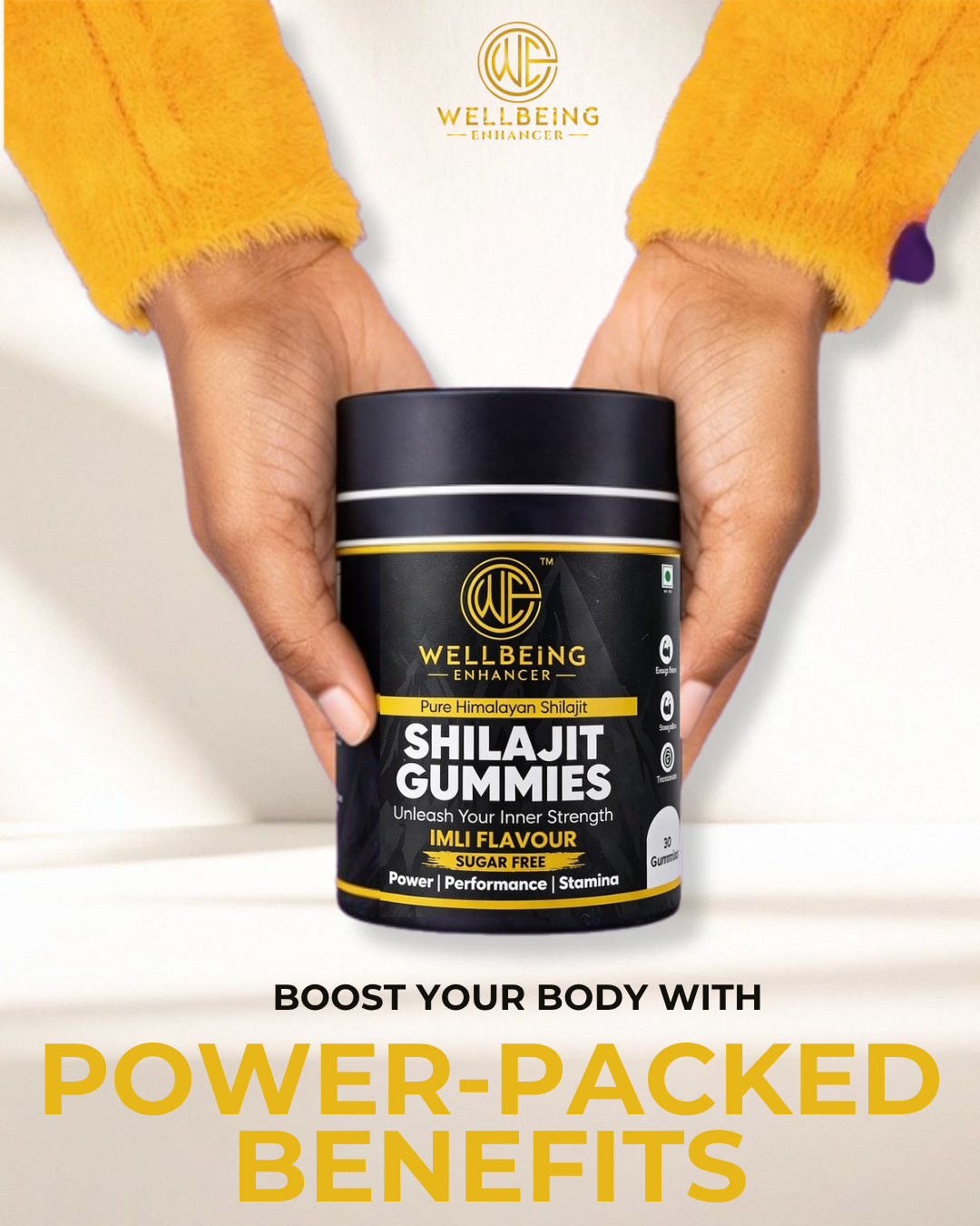 Wellbeing Enhancer Pure Himalayan Shilajit Gummies | Sugar-Free Energy & Stamina Support
