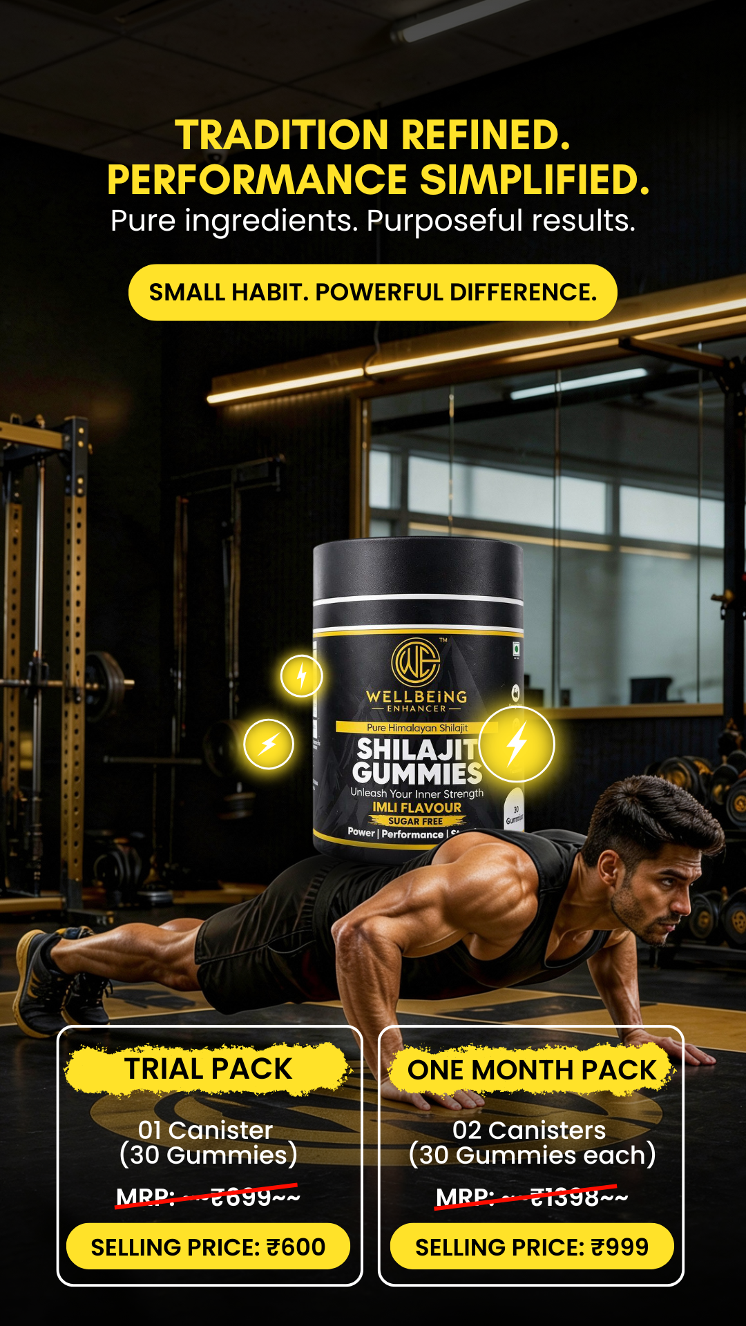 Wellbeing Enhancer Pure Himalayan Shilajit Gummies | Sugar-Free Energy & Stamina Support